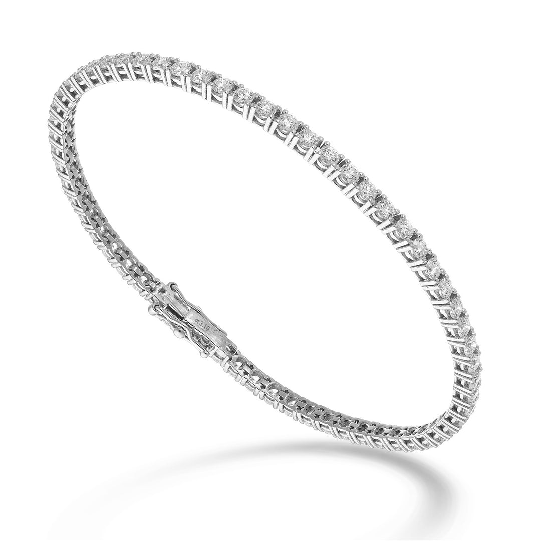Gegossenes Tennisarmband der World Diamond Group. Lichtdraht ct 0,005 pro Stück BTF800D0008-175-25318110109