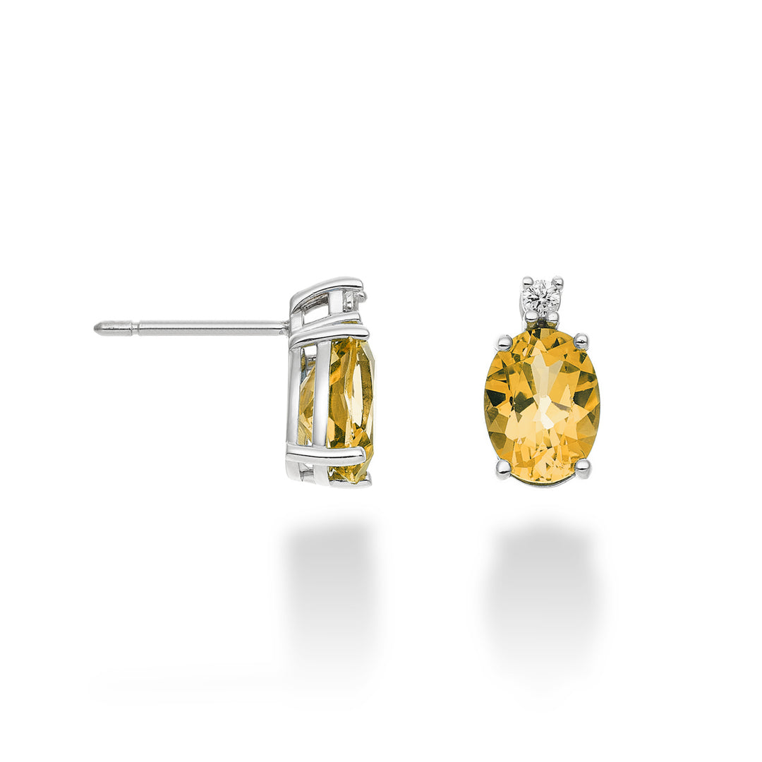 Nihama oder 18k ovaler Citrin 8x6 ct.2,20 Durchm. 0,05 ct NO5025O4CITR