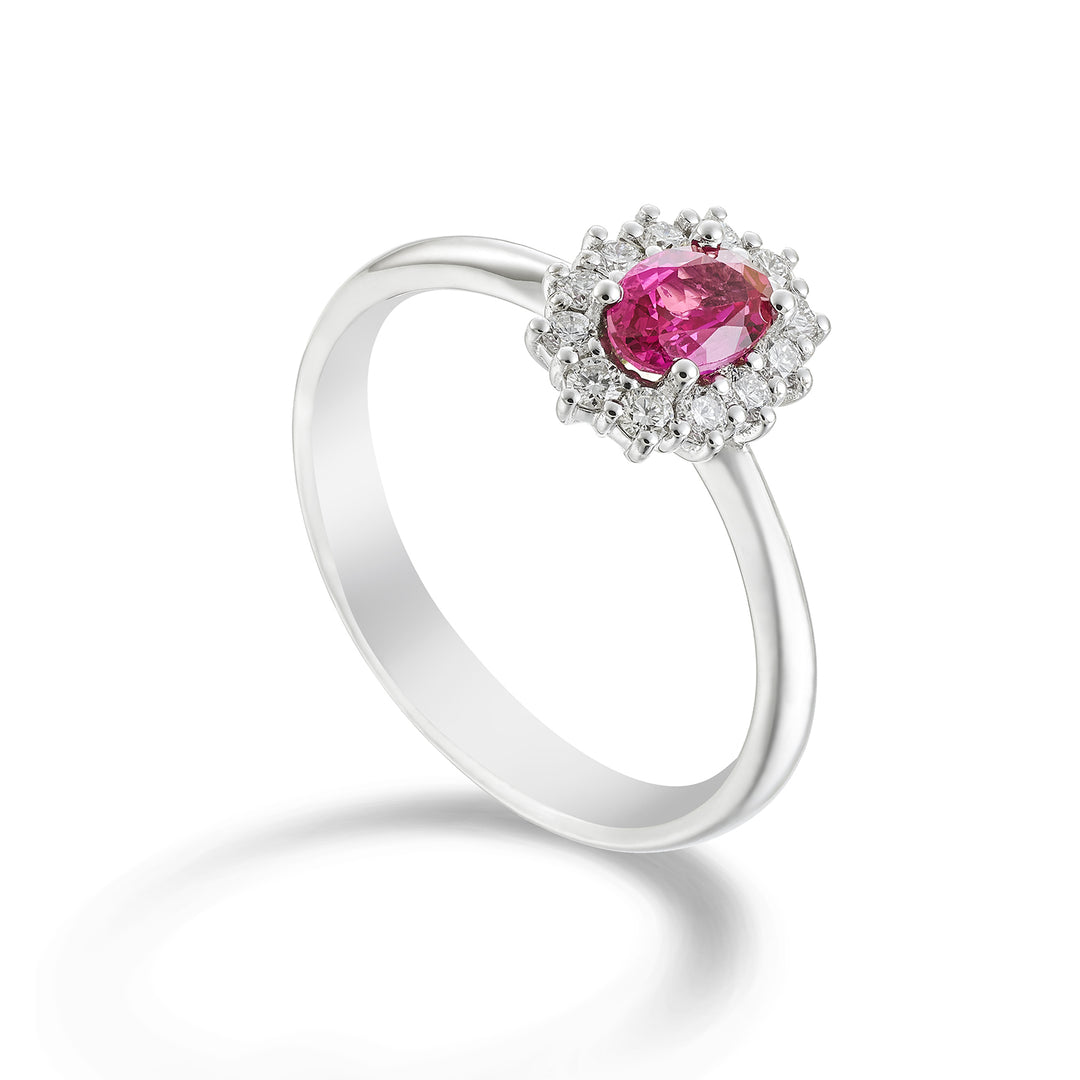 Golay oval ruby ring 6x4 and 12 contour diamonds ACL1102DIRU64-23255110033