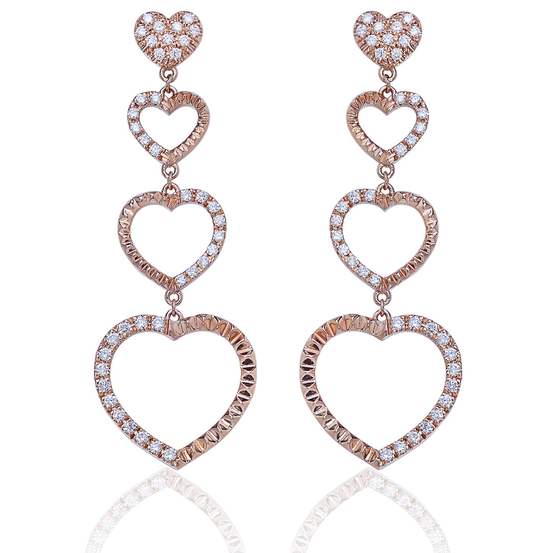 Golay earrings amami hearts pendants diam half-set OFCU002DI1-22130110079