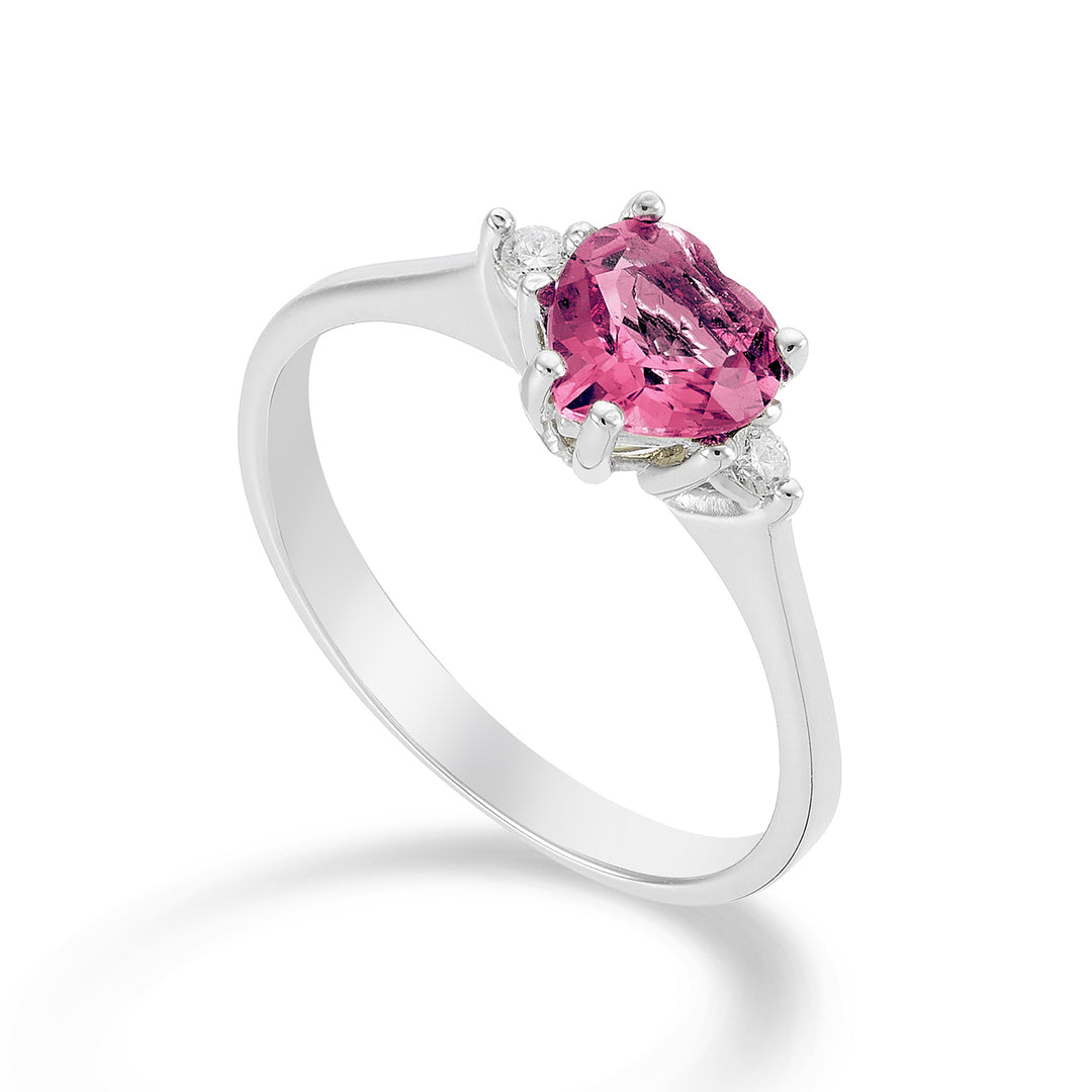 Mikiko, ein Herz aus 18 Karat rosa Topas, 6 x 6 ct., 1,00 Durchm. ct.0,04 MACL198DITPPK66O4