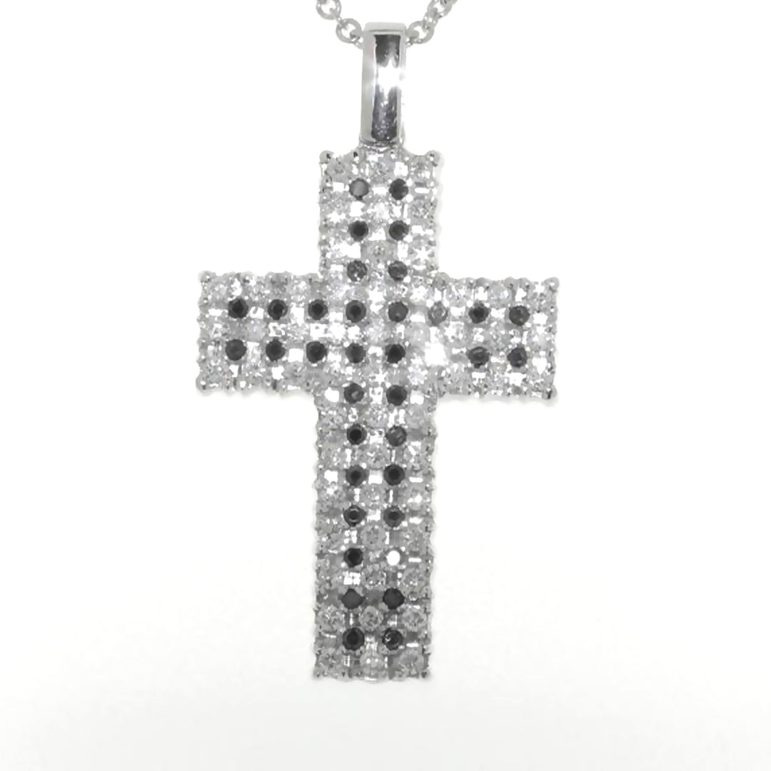 Golay-Kreuz schwarz-weiß Diamanten Rhodiumschwarz GGE005BN-10123000052