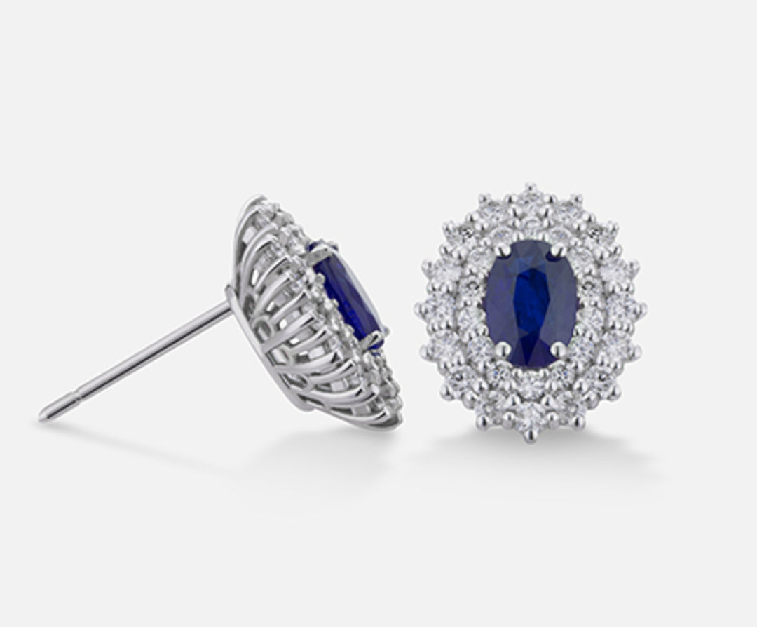 Mikiko oder 18k Saphir n. oval 6x4 ct.1,34 dia ct.0,74 MO5039O4ZFN134