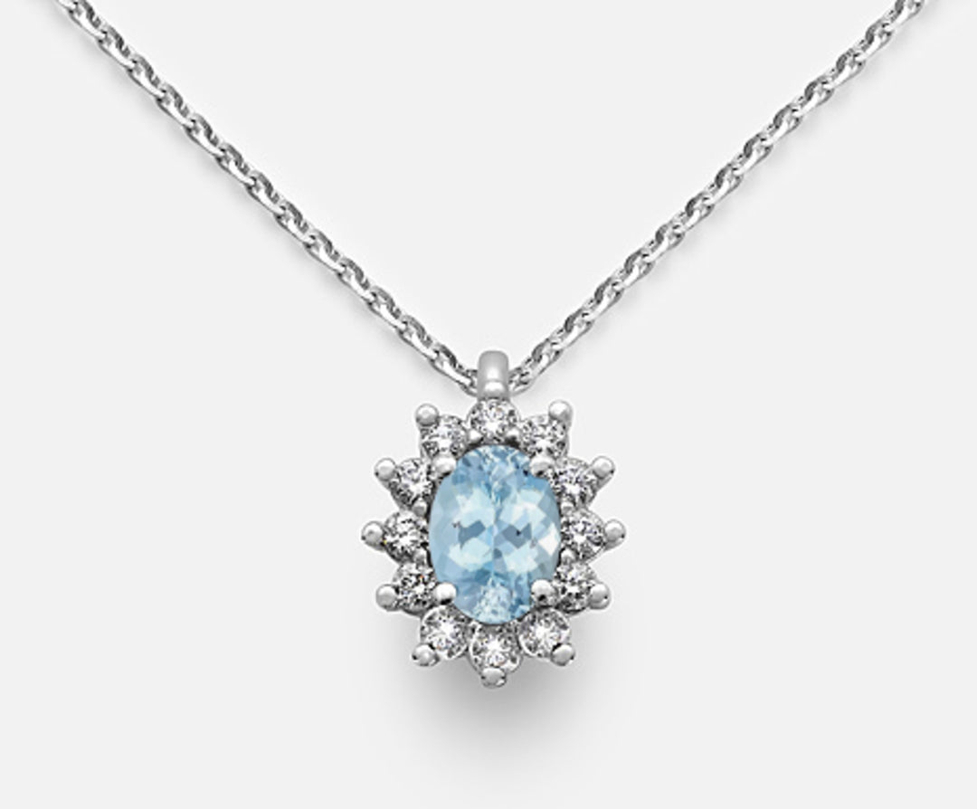 Mikiko cl 9k oval aquamarine 6x4 ct.0.30 diam. 0.23 ct MD5047R4AM