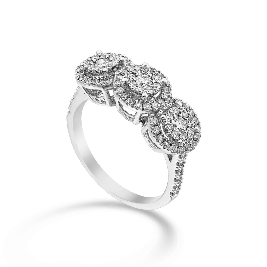 Golay tril.linear ring 0.10 cent cent. with inca shank. ACTTRIL015DI2-25301110068