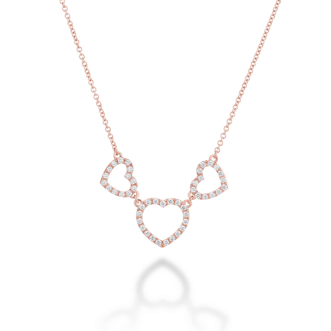 Golay love me choker met 3 grote harten en diamanten GFCU002DI-21354110021