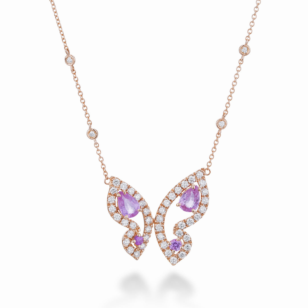 Golay large mariposa choker with pink and diam sapphires GFFA008DZP-22259110070
