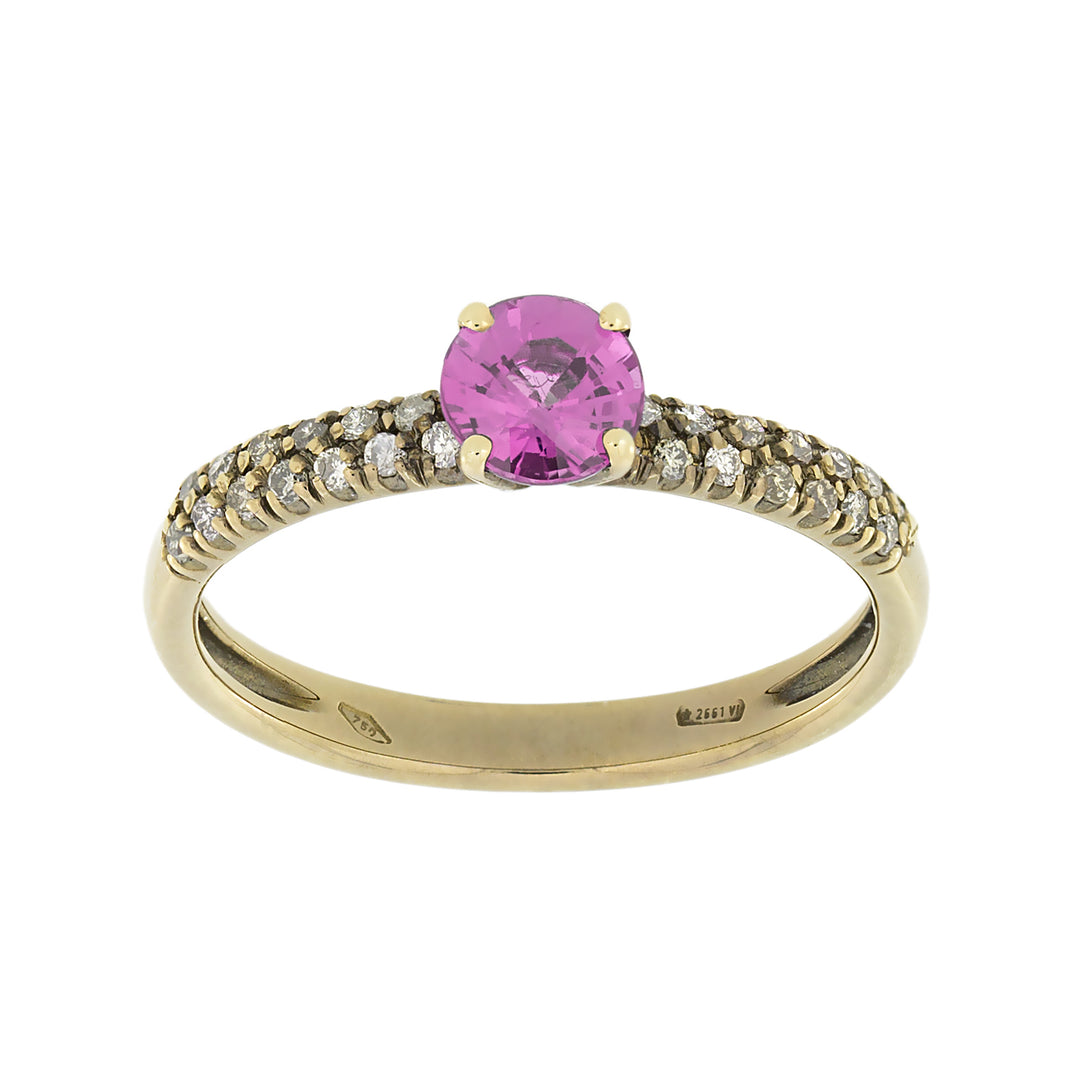 Golay ring pavé bruin + zaf roze AFP1170BWPS-21292110019