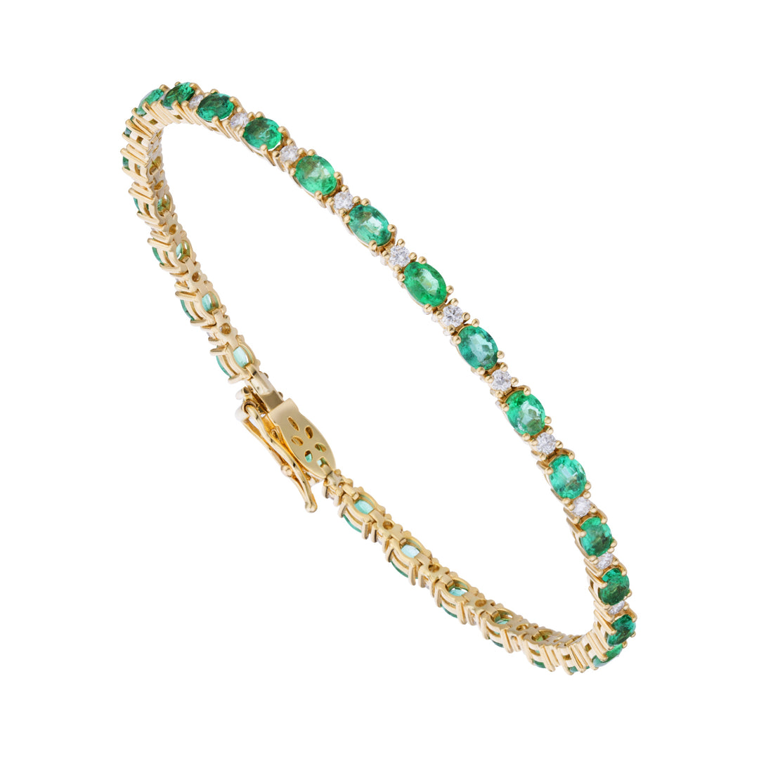Golay tennisarmband met ovale smaragden en diamanten BCT027SMDI1-23272110019