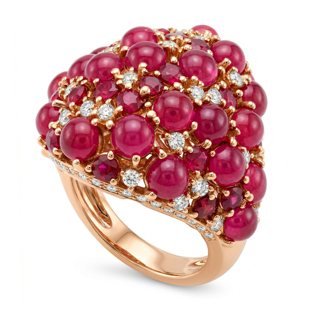 Golay pave robijn en diamanten ring APV010RUDI-18197110082
