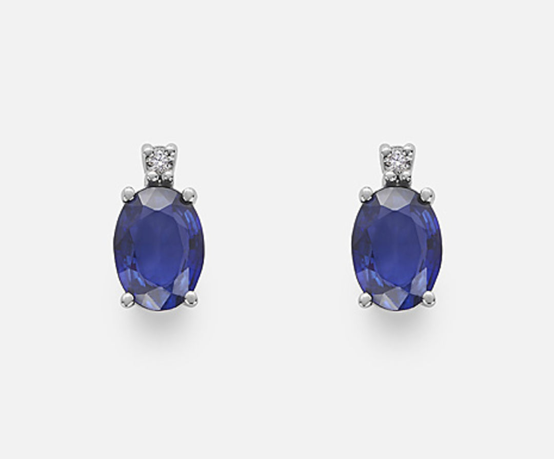 Mikiko oder 9k Saphir n. oval 7x5 ct.1,60 Durchm. ct.0,03 MO5024R4ZFN160