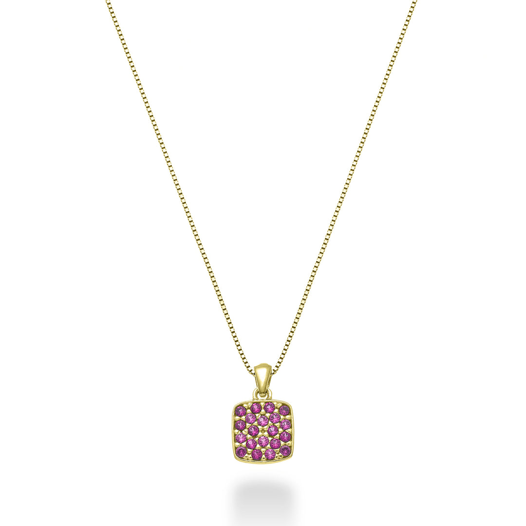 Nihama cl 18k vierkante robijnen 0,12 ct geelgoud ND5164O1RBR