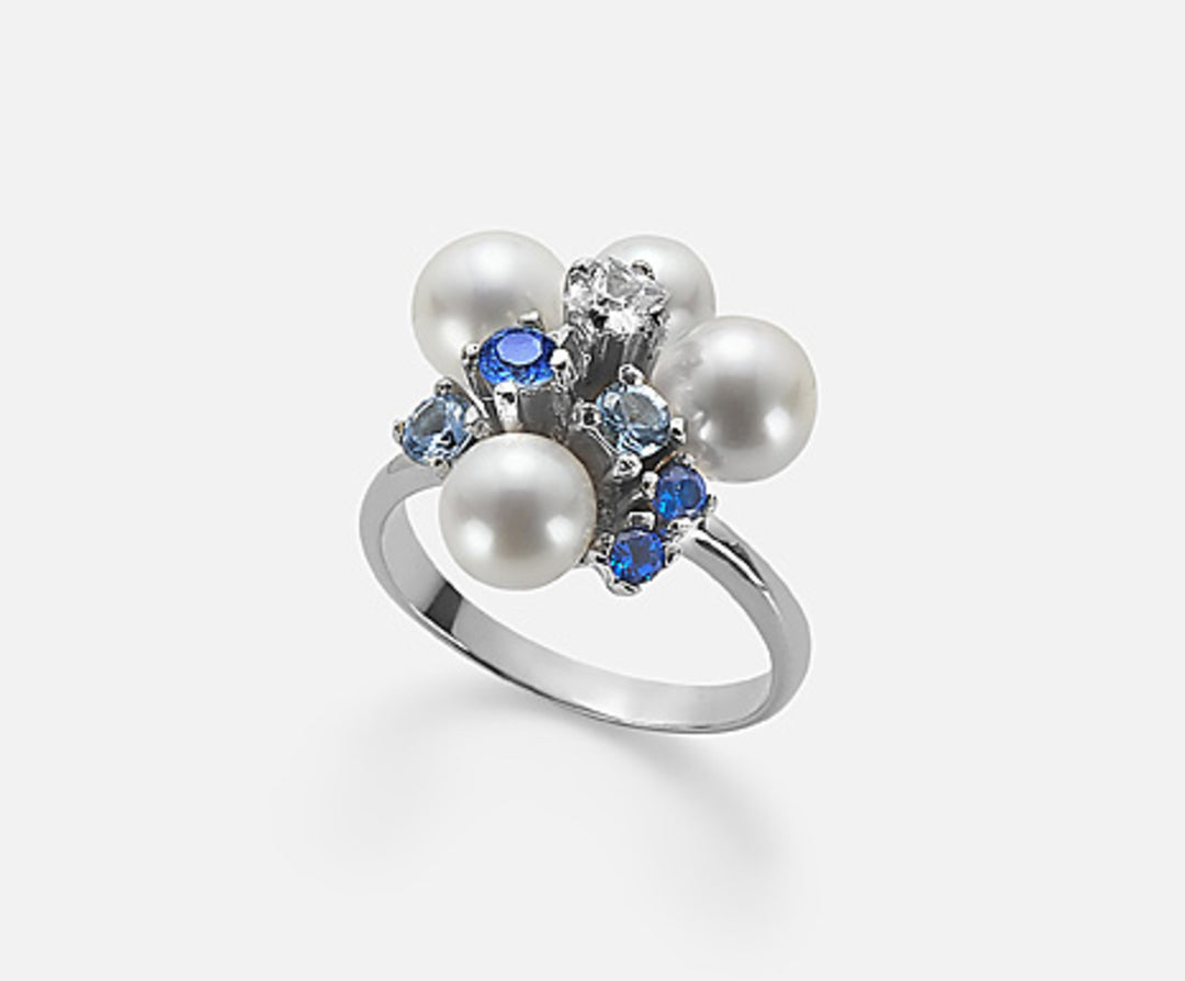 Nihama an ag925 fw 6/6,5 6,5/7 7/7,5 gem swarovski white and blue NA7173A4LIGHT BLUE