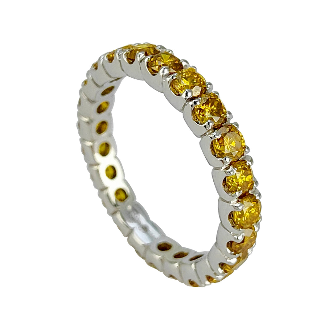 X-Diamond-Ring mit Lab-grown-Diamanten in Fancy-Gelb XDAET011150FY-11-24337110039