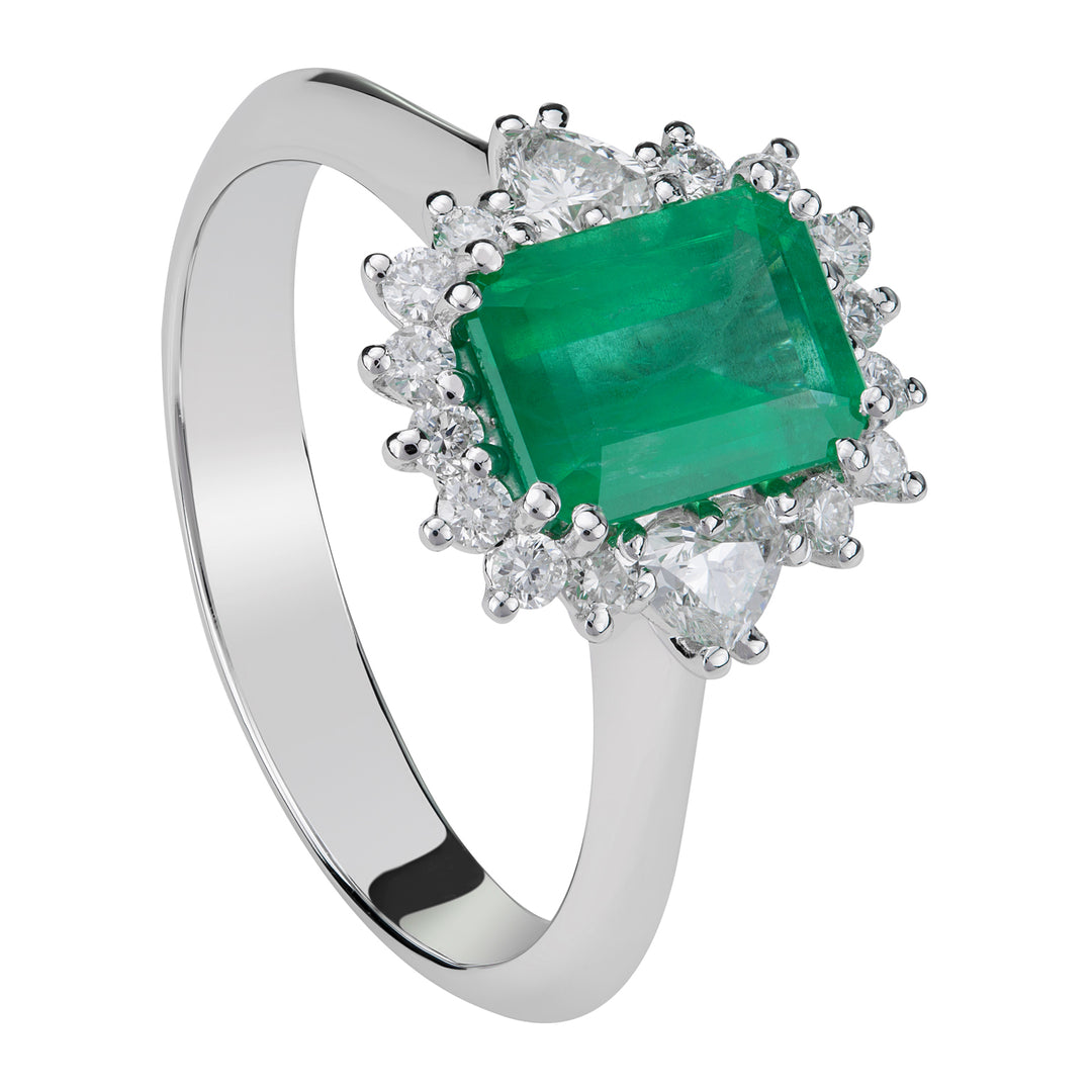 Golay emerald cut emerald ring and hearts APU191DISM-17264110069