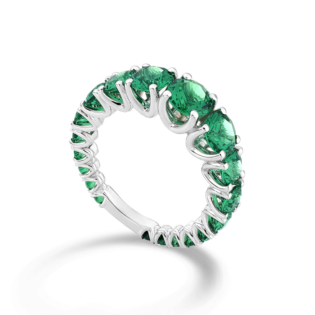 X-Diamond, een 18kt smaragdgroen laboratorium met een schaalverdeling van witgoud LXDABIC1498SMO4