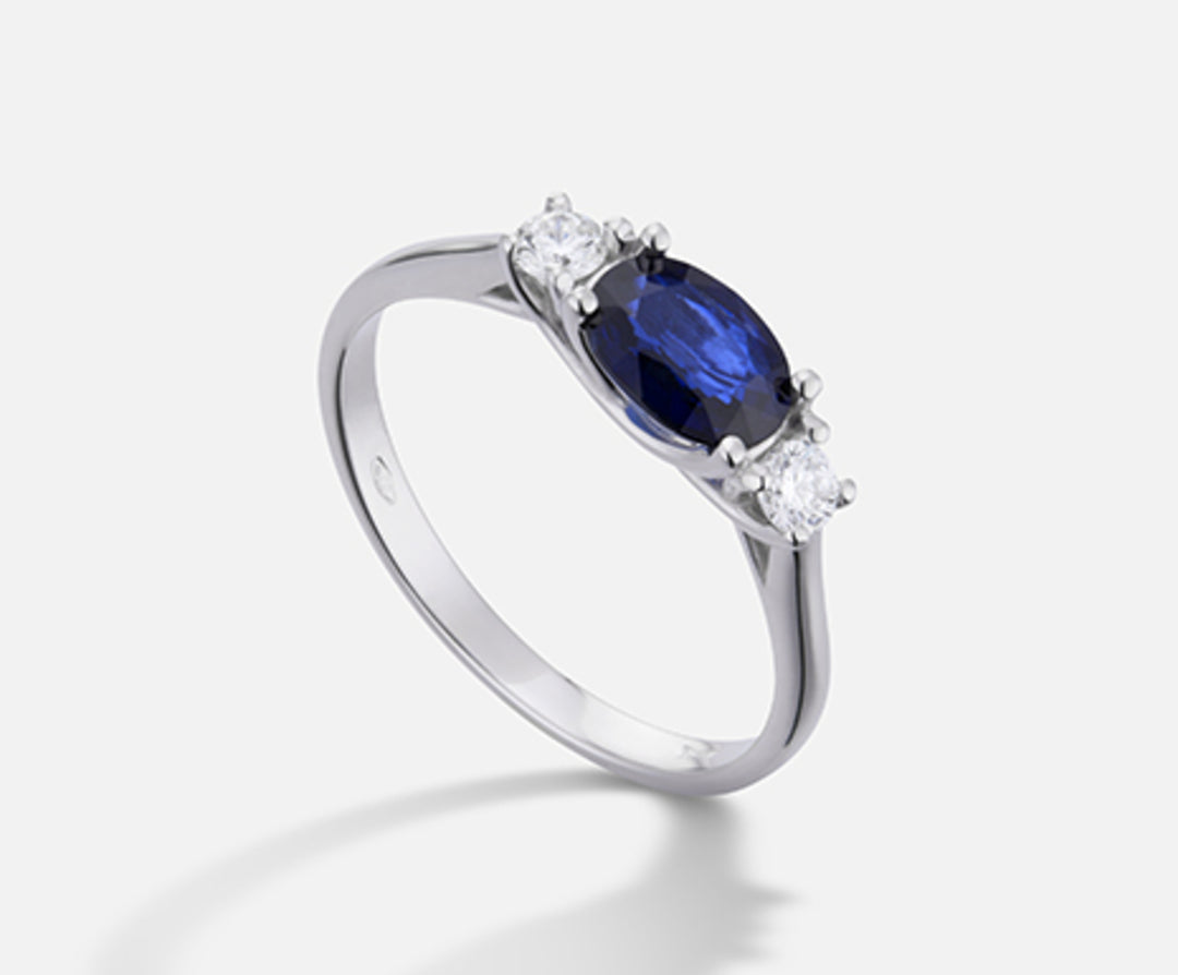 Mikiko ein 18k Saphir n. oval 7x5 ct.1,05 dia ct.0,16 MA5113O4ZFN105