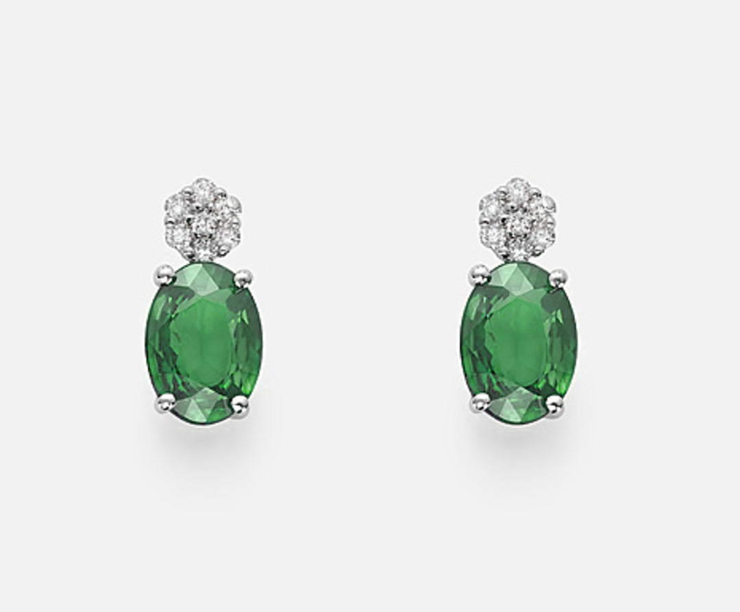 Nihama oder 18 Karat Smaragd Nr. oval 7x5 ct.1,20 Durchm. ct. 0,08 NO5014O4SMN120