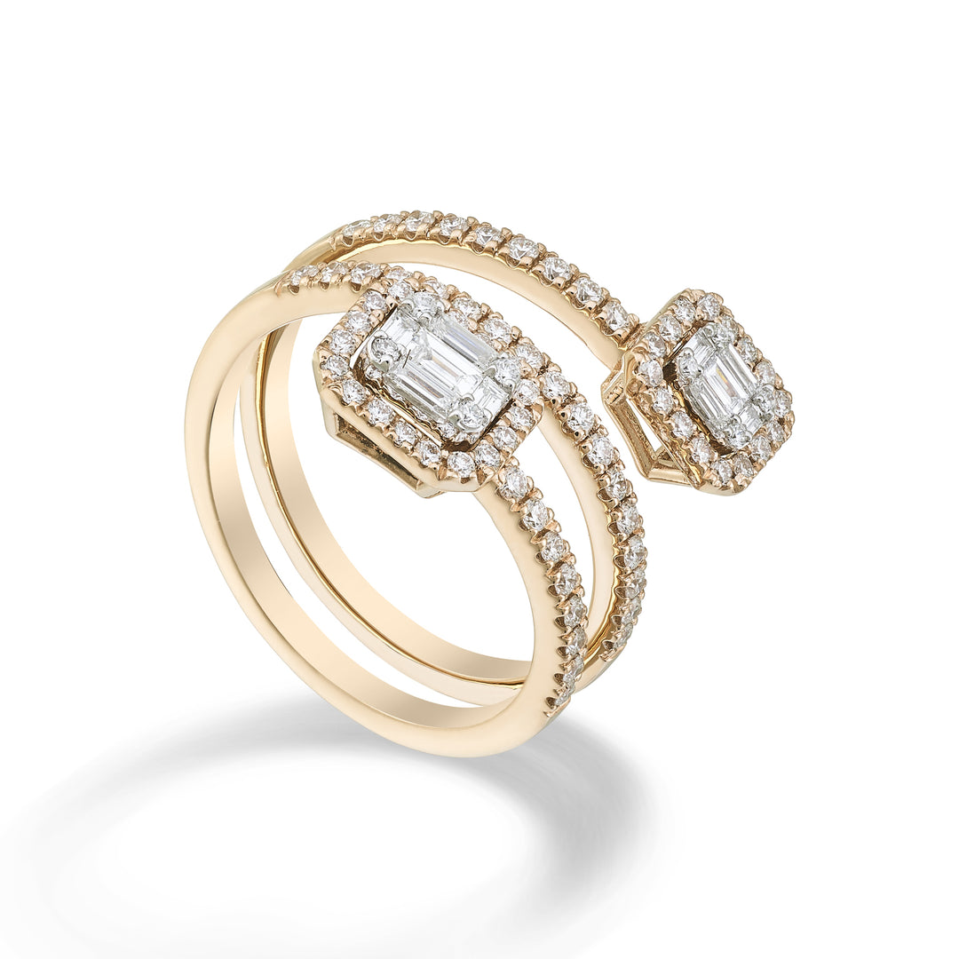 World Diamond Group, ein 18k-Contra-Double-Turn mit Durchm. tepper und rund ct. insgesamt 0,74 – Roségold GA5201O3BR074