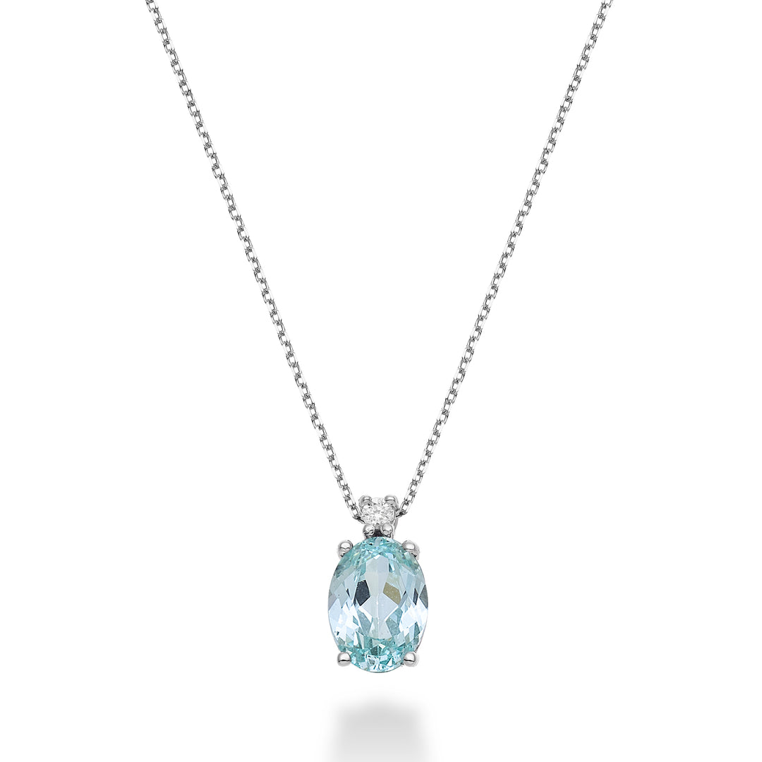 Nihama cl 18k ovaler Paraiba-Turmalin 8x6 ct.1,60 Durchm. ct.0,025 ND5036O4PAR