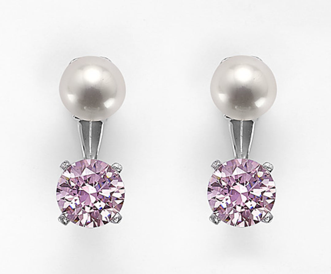 Mikiko oder AG925 fw 7,5/8 rosa Zirkone 8mm MO7464A4ROSA000