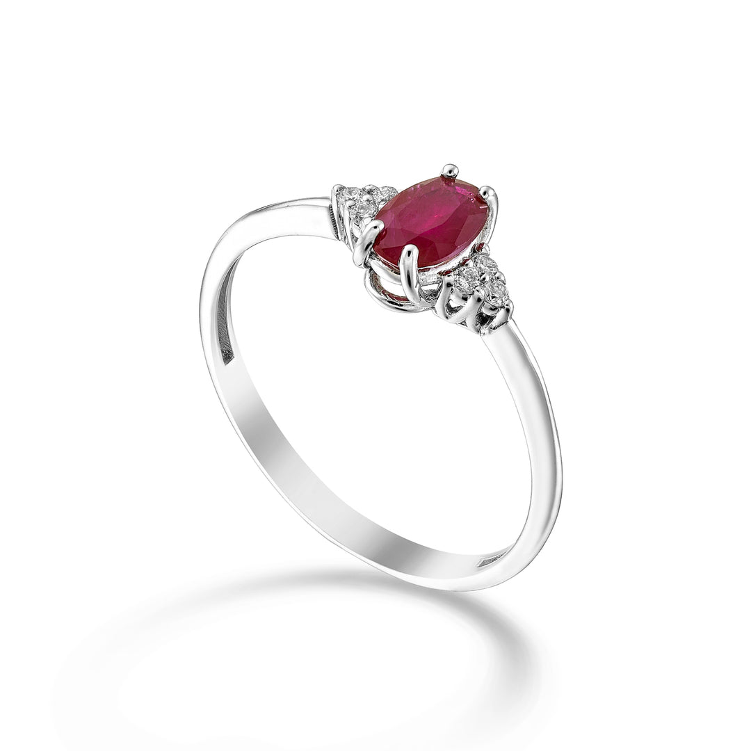 Nihama an 9k oval ruby 6x4 and side diamonds NA5211R4RBC