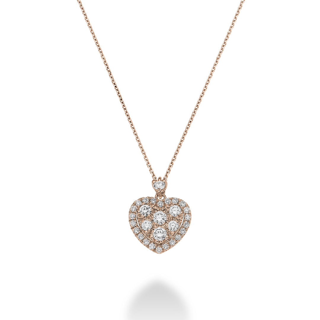 Golay hartvormige multistone choker rosé goud GMPC003DIR-23082110006