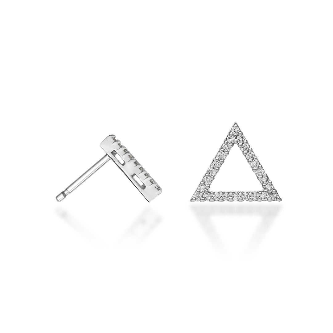 Golay or 18k geometric triangle shape diamonds 0.28 ct white gold GOFTRIDIO4