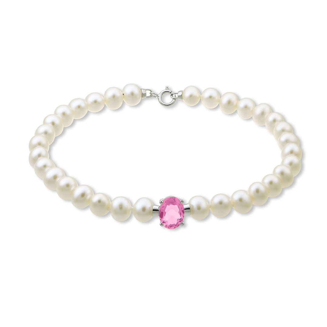 Nihama br 18k fw 5-5,5 ovaler rosa Topas 6x8 ct.1,40 Federring NB1017O4TPPK50