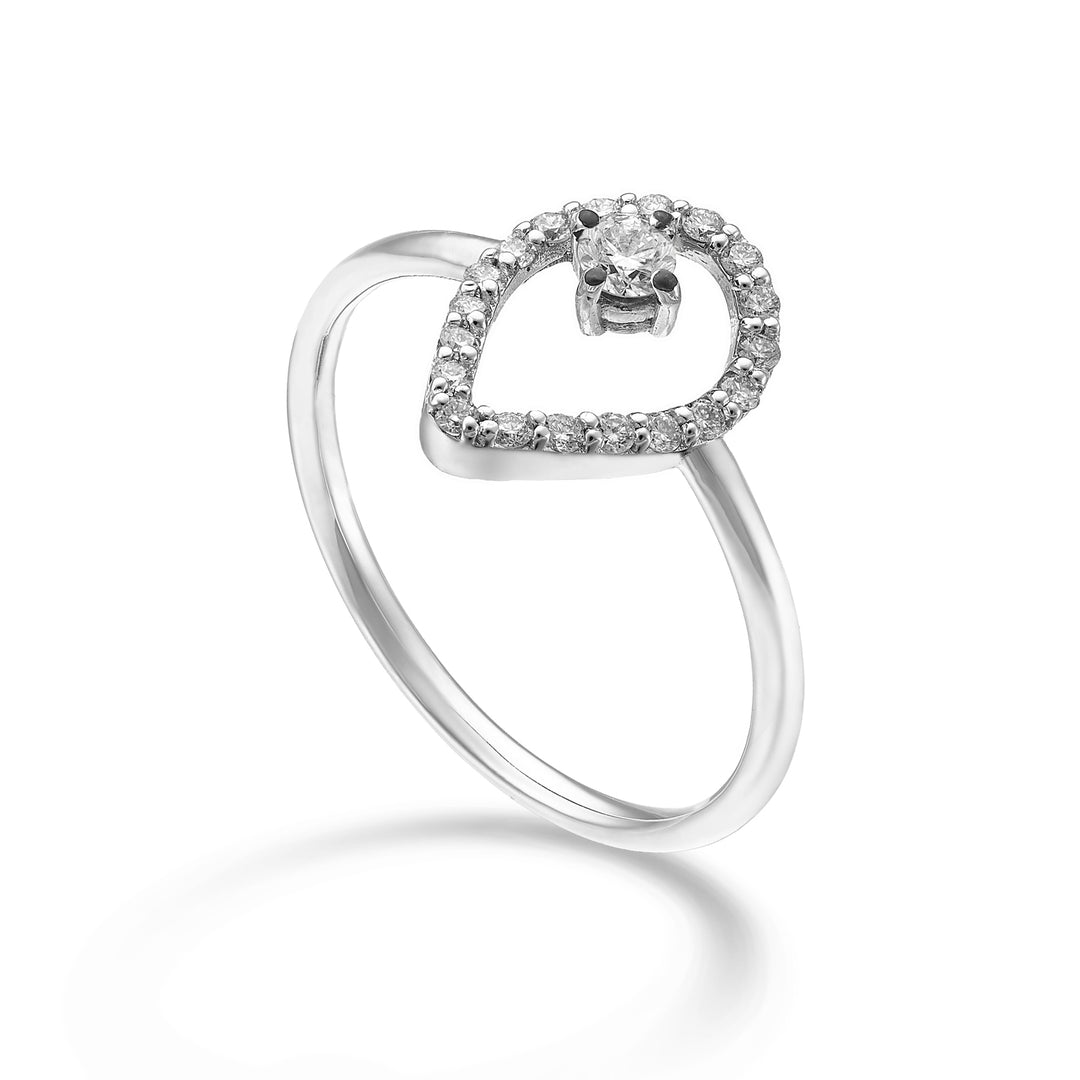 World Diamond Group een 18k ct.0.22 "drop" GA5185O4BR022