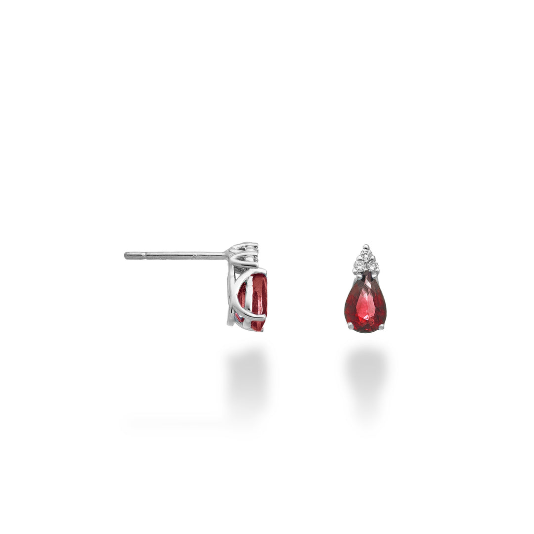 Nihama or 9k ruby ​​n. 6x4 drop and three diamonds NO5173R4RBN084