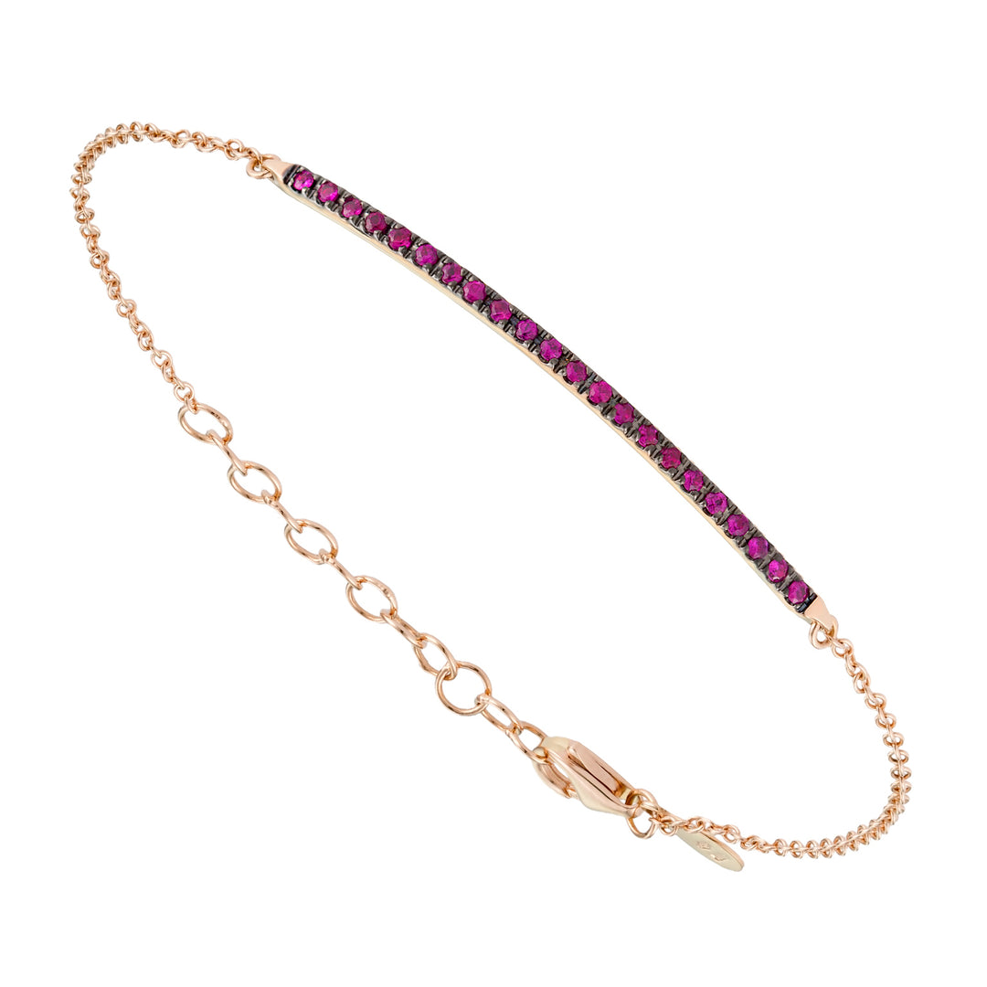Golay bracelet with ruby bar BGE002-1RU