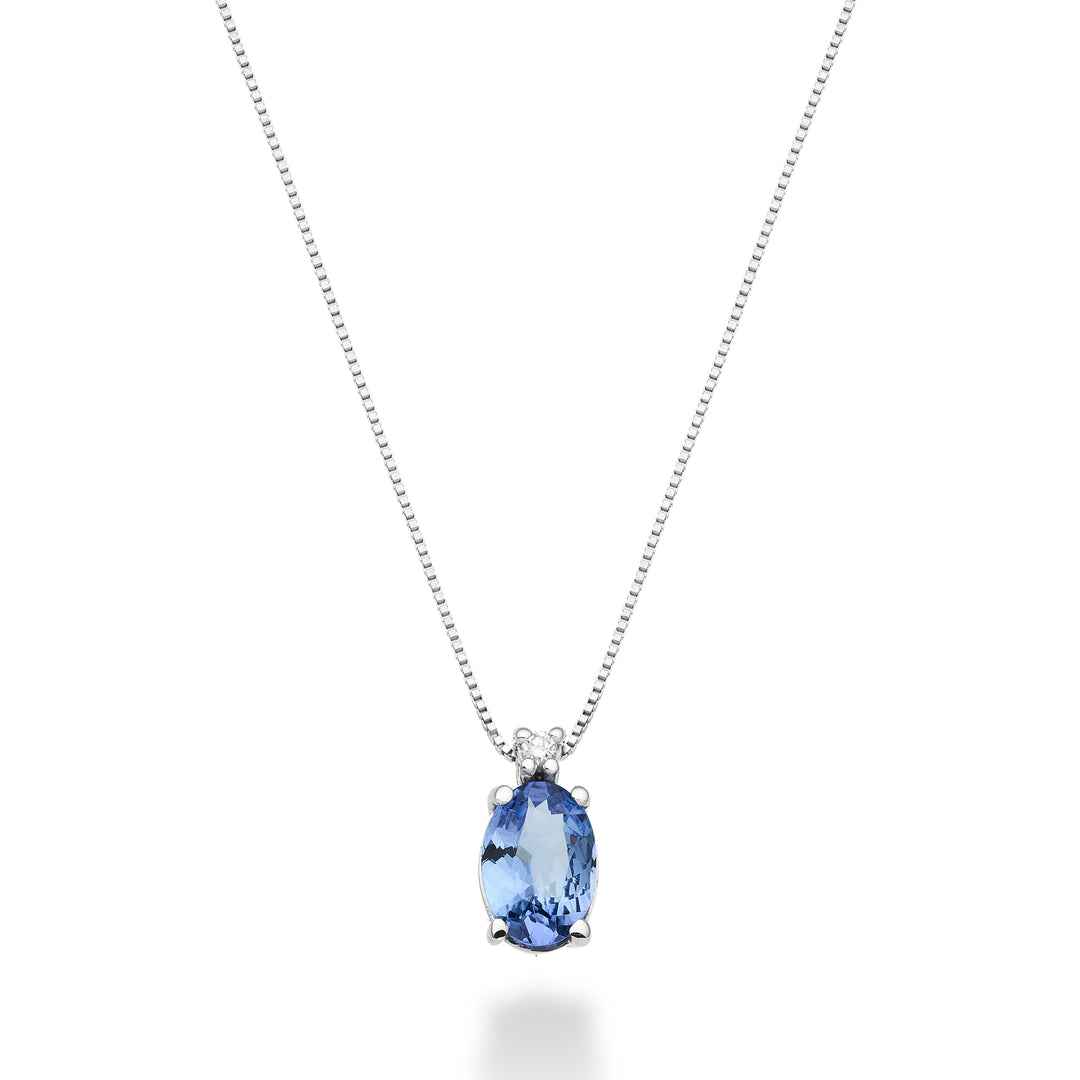 Mikiko cl 9k tanzaniet n. ovaal 7x5 ct.0,60 diam. ct.0,015 MD5035R4TZN