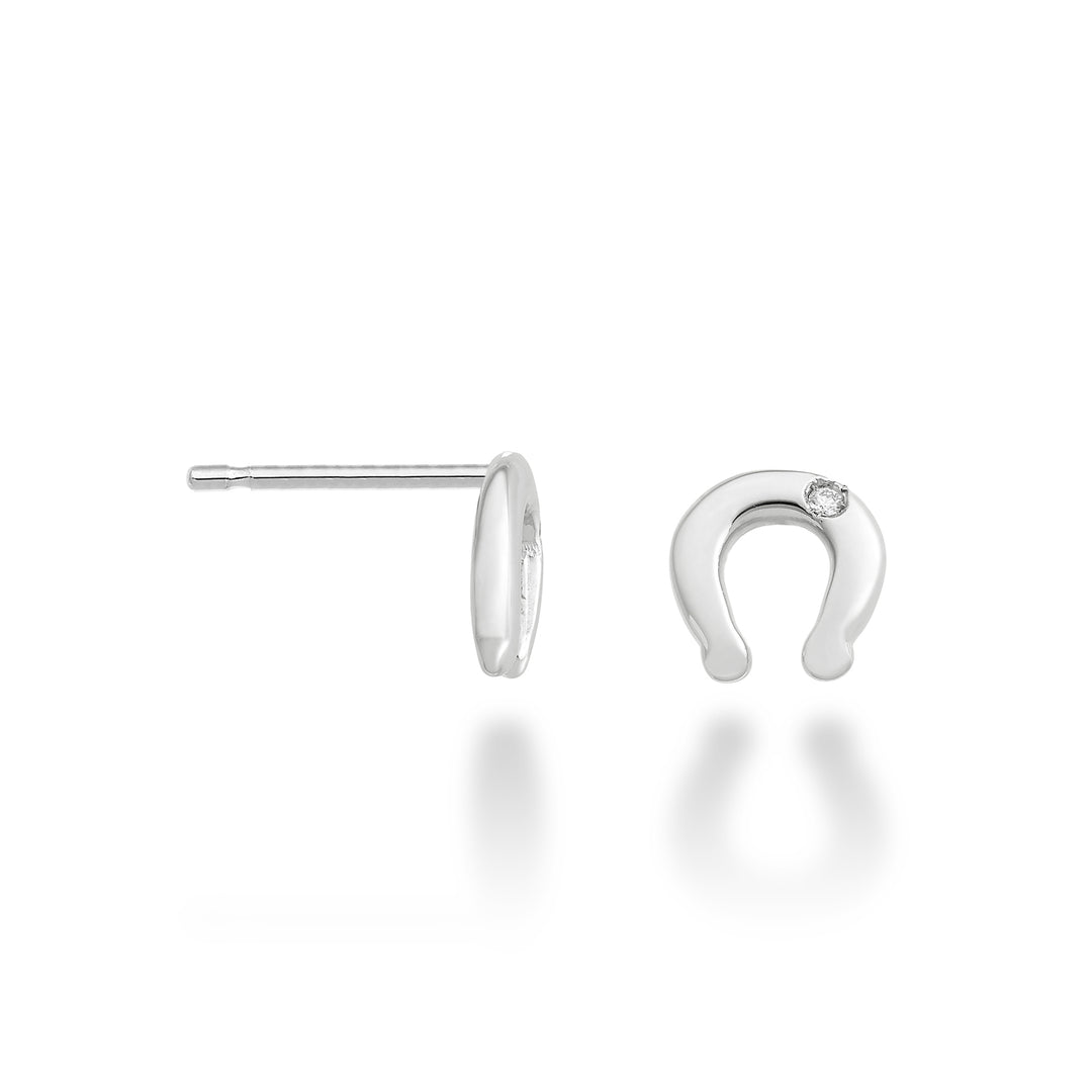Mikiko oder 18 Karat Hufeisen 0,02 ct Weißgold MO5114O4BR002
