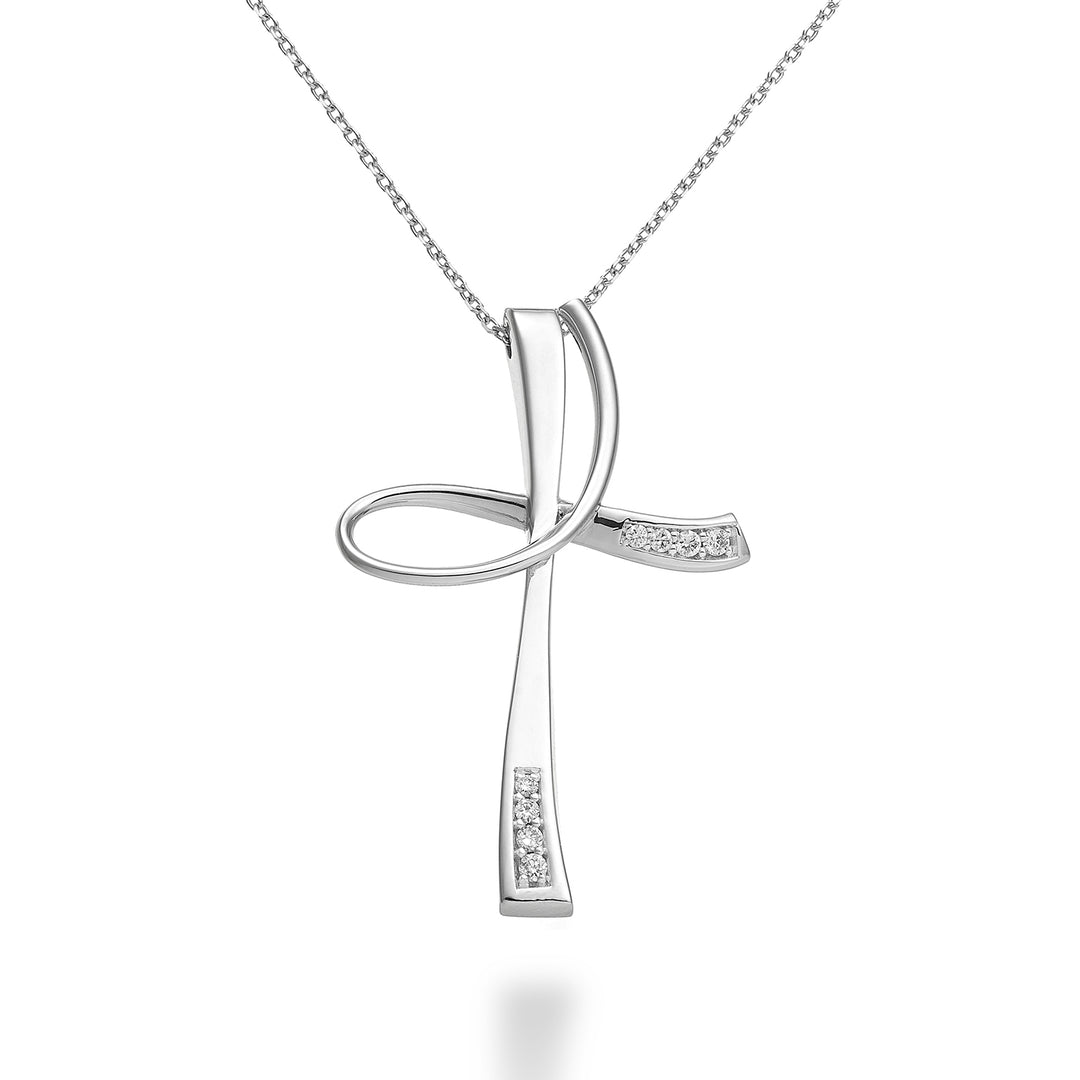 Nihama cl 18k diam. 0,06 ct kruis ND5109O4BR006