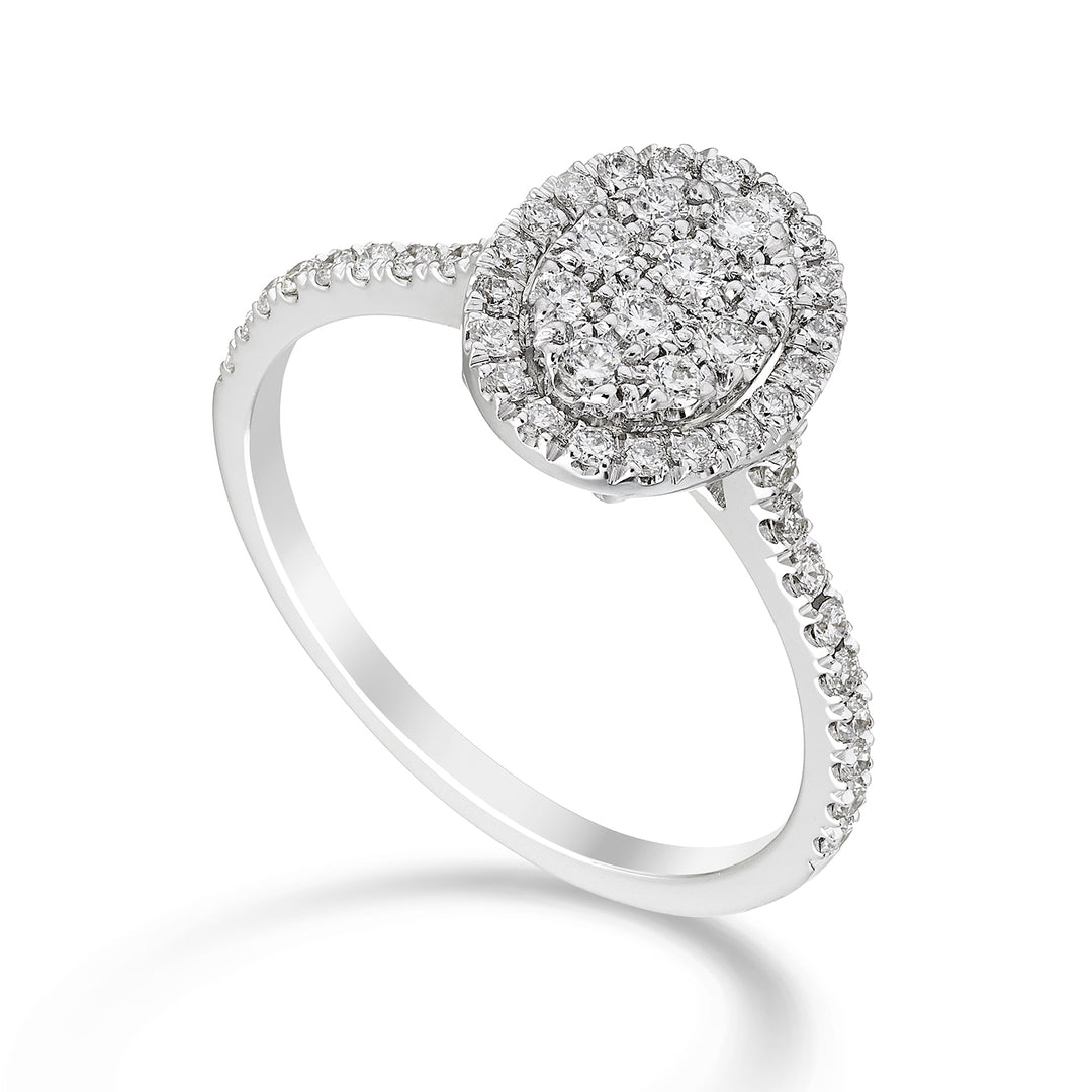 Golay multi-stone ring oval shape and recessed shank AMPC002DI-24051110178