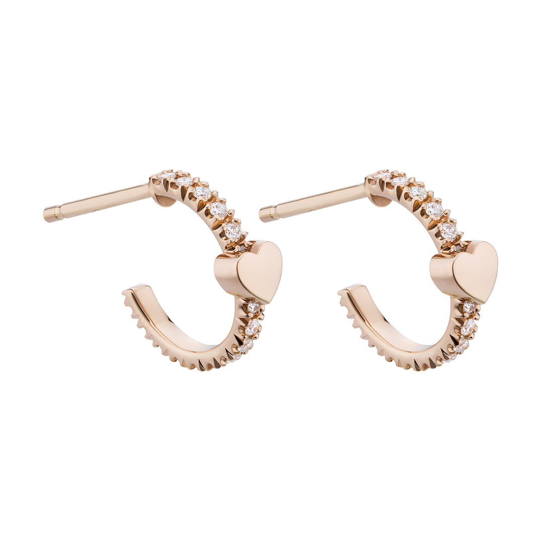 Golay oorringen met diamanten en hartelement OFC033DI1-19011110123