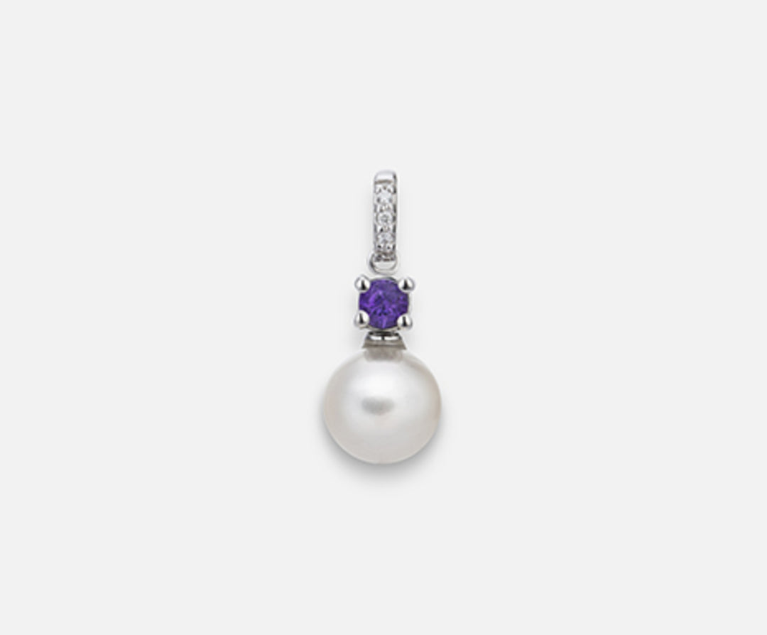 Nihama pe 18k fw 6.5/7 round amethyst mm2.75 ct.0.085 dia ct.0.01 NP0395O4FABI065