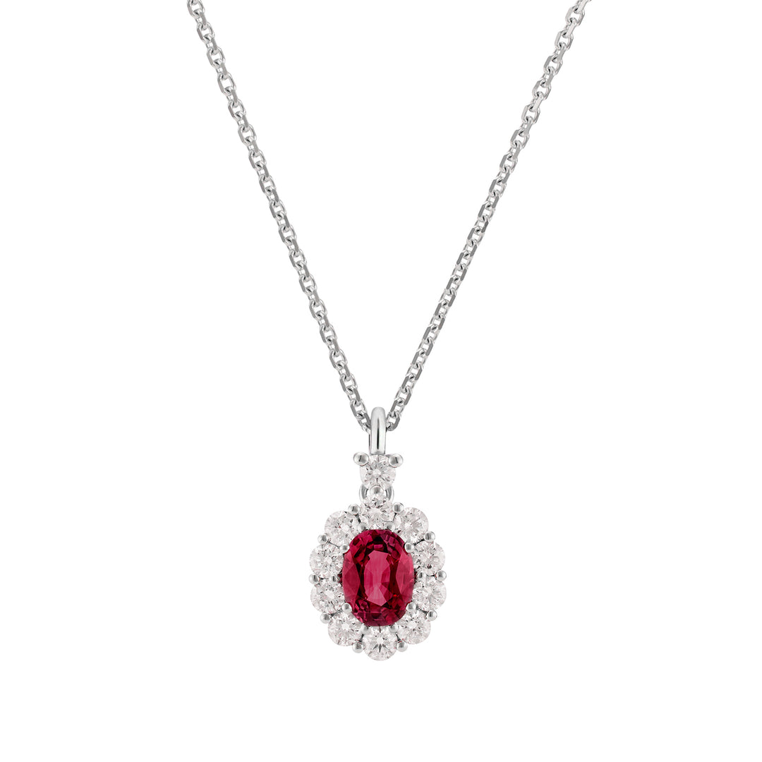 Golay 5x4 oval ruby necklace and diamond outline PCL041DIRU1-23166110156