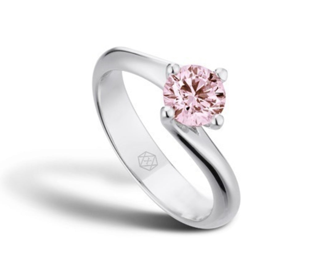 X-Diamond een ag925 lab g.d. 0,20 ct v. roze LXDAGAN009A4RS020