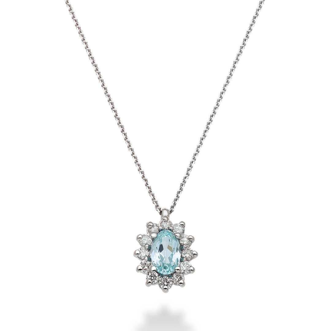 Nihama cl 18k ovaler Paraiba-Turmalin 6x4 ct.0,70 Durchm. ct.0,23 ND5047O4PAR