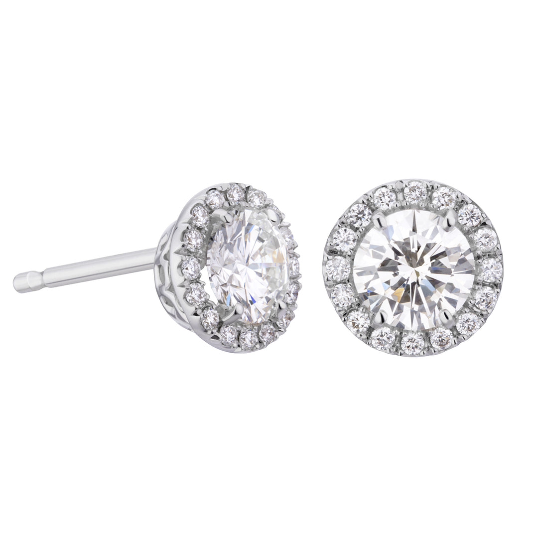 Golay solitaire earrings with contour OCT008DI3-21110110043