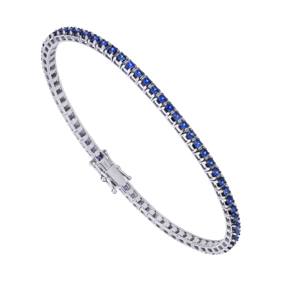 Golay quadratisches Tennisarmband 3,75 ct mit Saphiren 19 cm BTQ060ZB18-190-24134110021