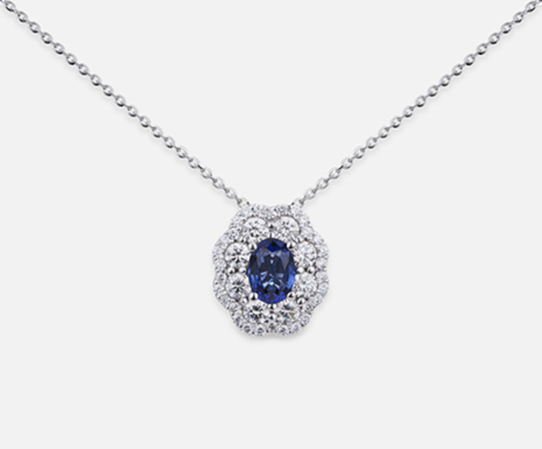 Nihama cl 18k sapphire no. oval 6x4 ct.0.57 dia ct.0.63 ND5057O4ZFN057