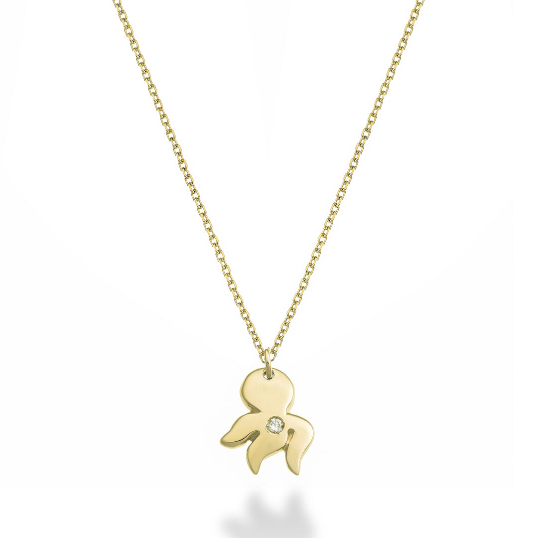 Nihama cl 18k octopus 0,01 ct geelgoud ND5137O1BR001