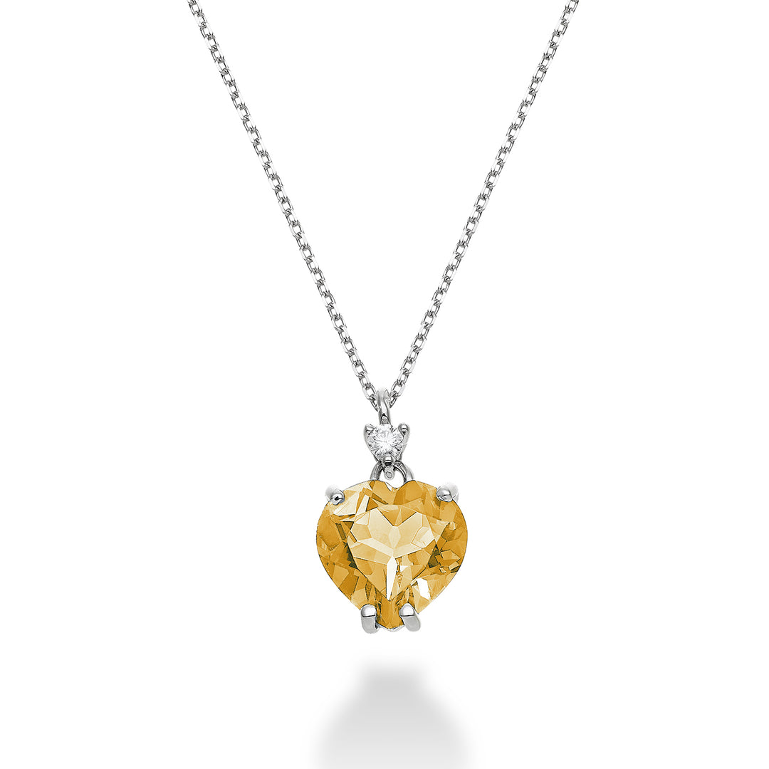 Mikiko cl 18k Citrin Herz 8x8 ct.1,45 Durchm. ct.0,025 MPCL198DICITR88O4