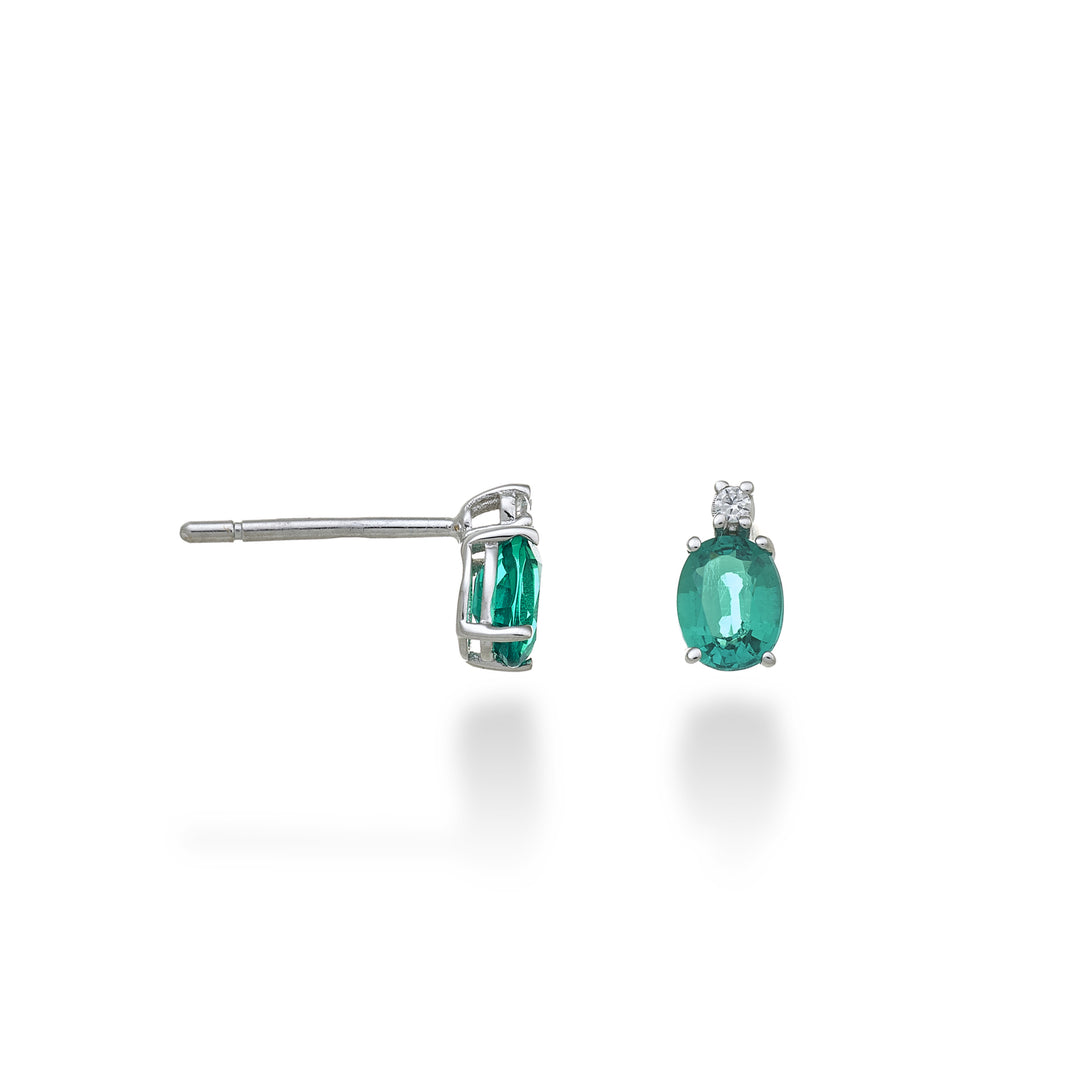 Nihama oder 9k ovaler Smaragd 5x4 ct.0,60 Durchm. 0,02 ct NO5163R4BE