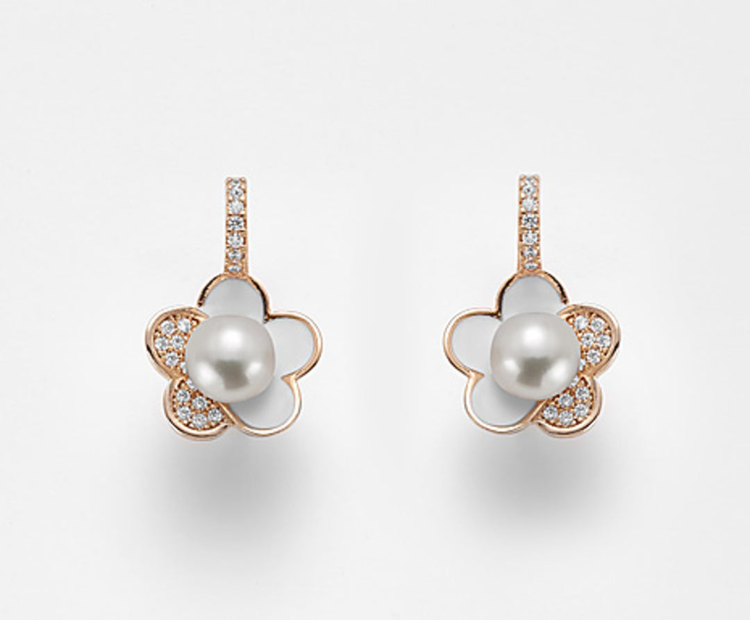 Nihama oder AG925 FW Bot 7,5/8 Edelstein Swarovski weiße Emaille NO7495A3BIANCO0