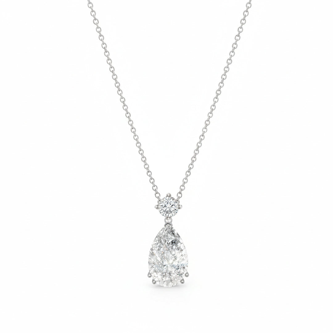 X-Diamond cl 9kt lab g.d. totaal 1,25 ct druppel ct. 1.17 d vs1 ronde kop XXDGPU062R4GOBI125D1