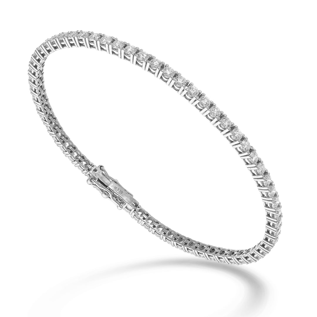 Gegossenes Tennisarmband der World Diamond Group. Lichtdraht ct 0,05 pro Stück BTF800D005-175-25343110198